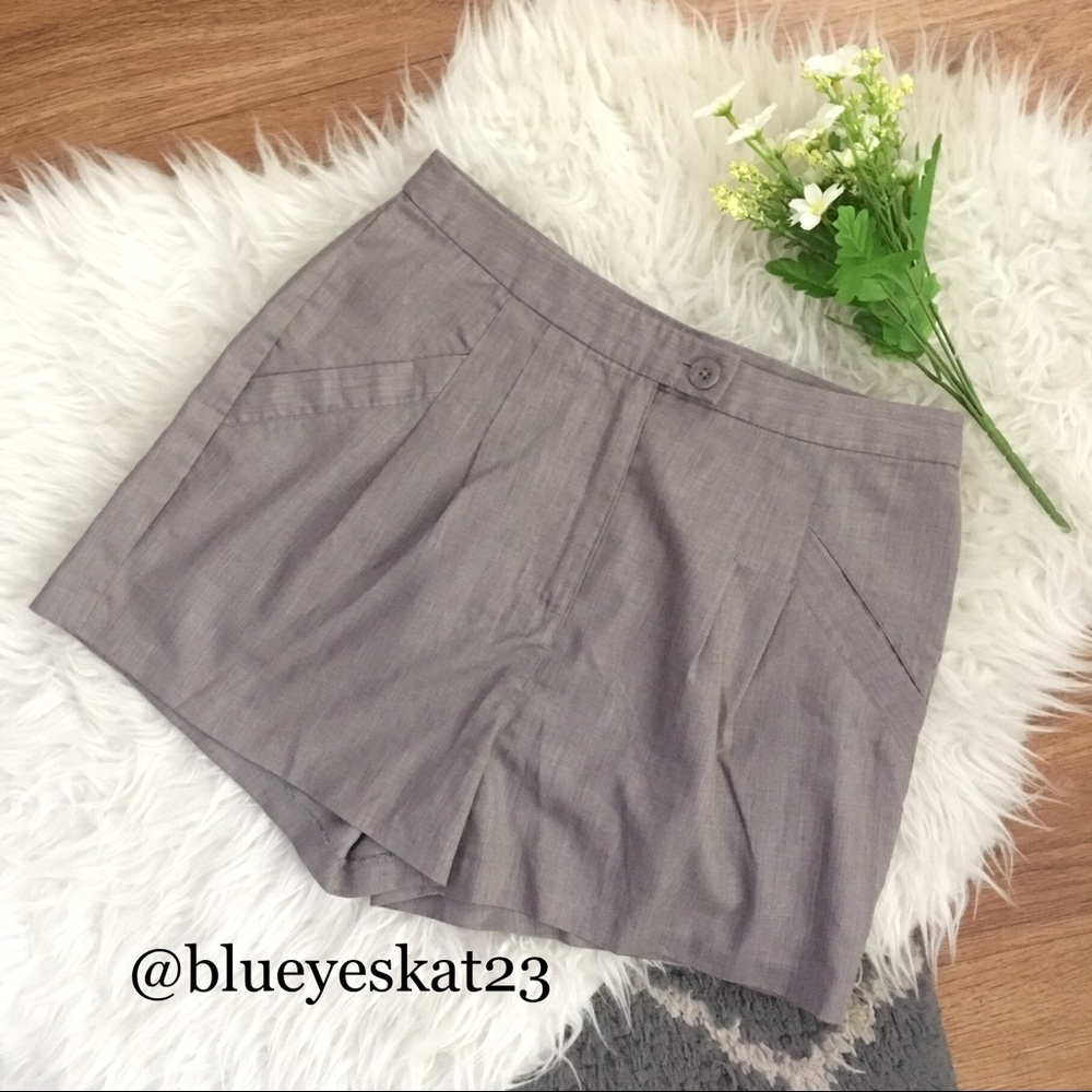 UO High Waisted Grey Dress Shorts
